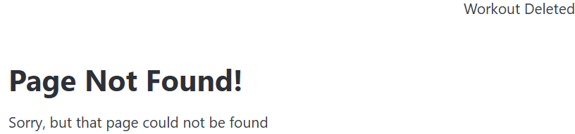 Deleting Workout Fail