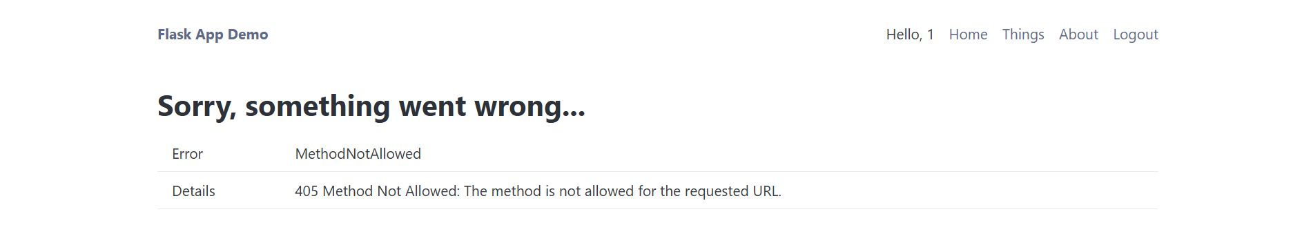 Favouriting Error